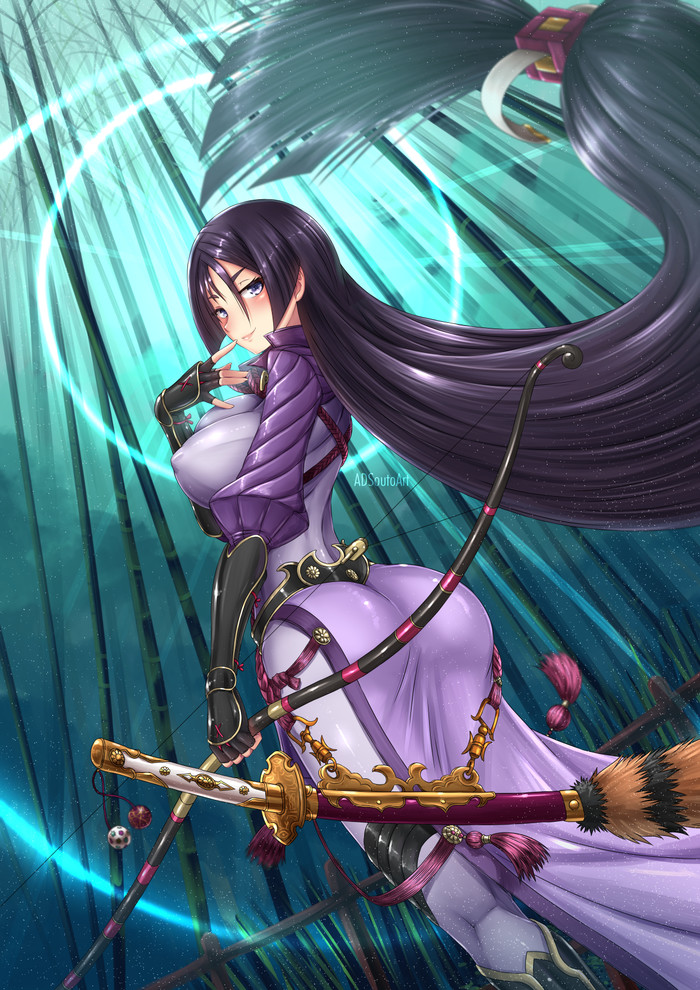 Minamoto no Raikou - NSFW, Fate, Fate grand order, Anime art, Minamoto no Raikou, Adsouto, Anime, Art, Longpost