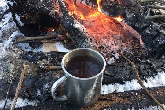 beauty - Fishing, Nature, Winter, Bonfire, Tea