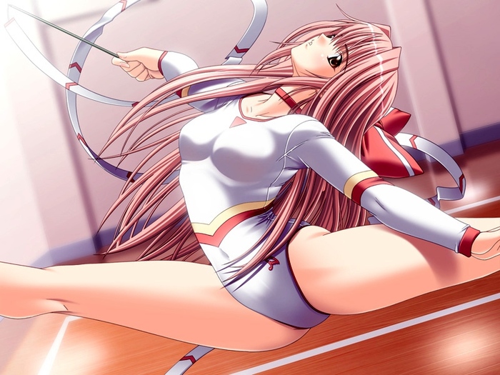 SPORT GIRL - Anime art, Anime, Japan, Girls, Beautiful girl, Stretching, Gymnastics