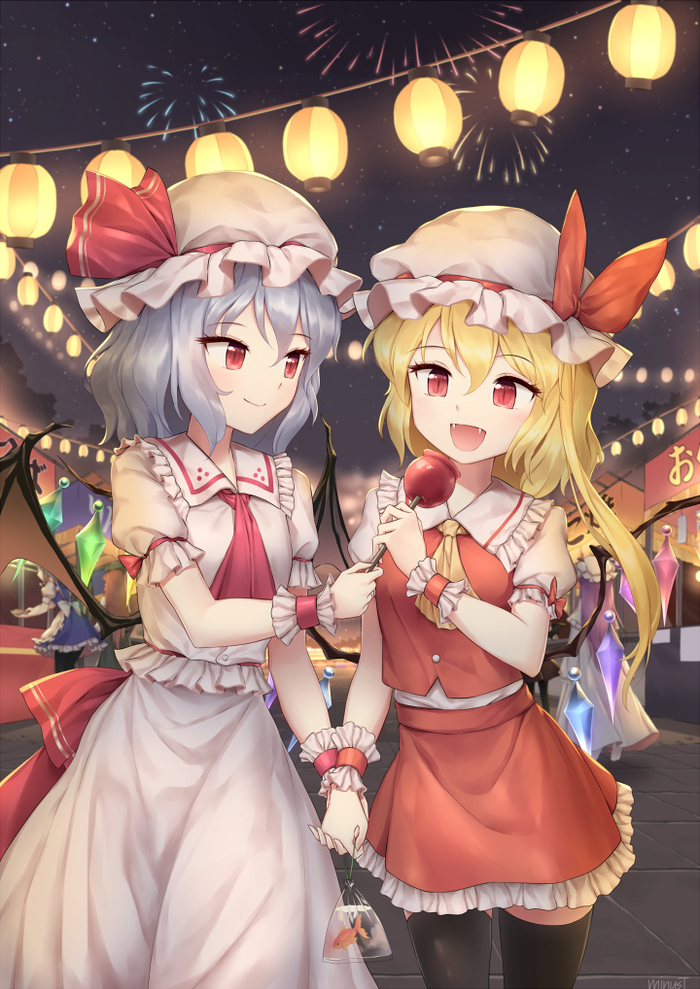 Artik by minust - Anime art, Anime, Flandre scarlet, Remilia scarlet, Touhou, Minust