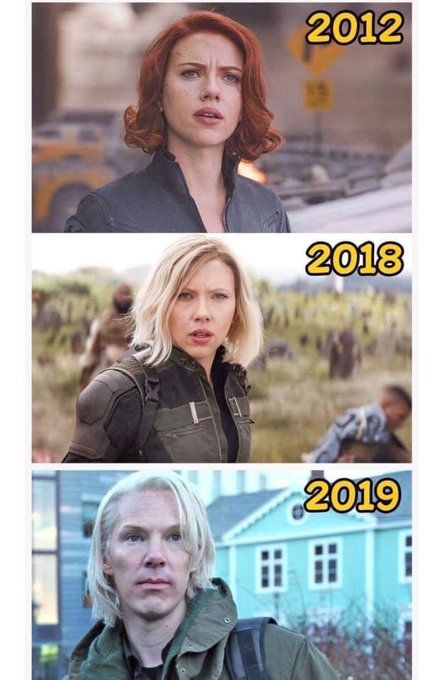 And the years fly by. - Scarlett Johansson, Benedict Cumberbatch, Avengers