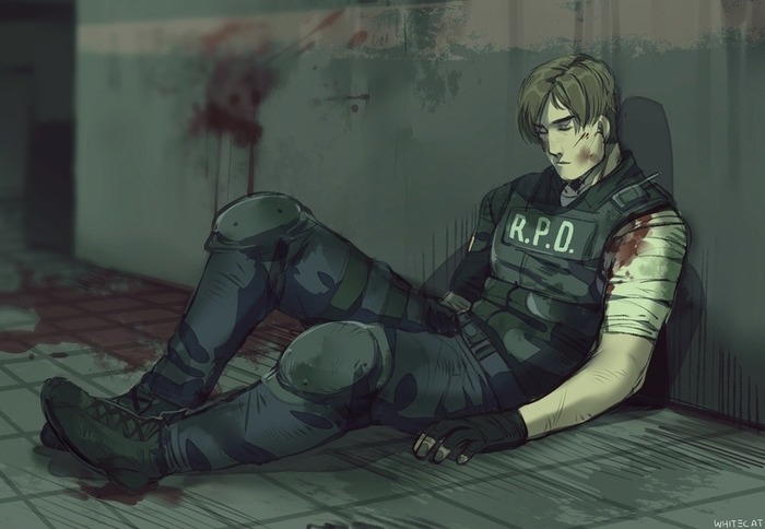 It's nice to be taken care of. - Resident Evil 2: Remake, Leon Kennedy, Games, Art