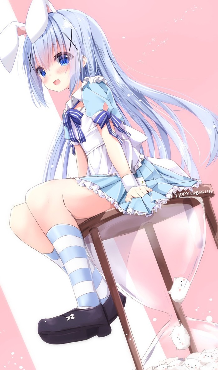 Anime Art #234 - Anime Art, Gochuumon wa usagi desu ka?, Kafuu chino, Loli, Аниме, Милота