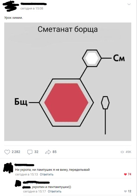 Chemistry of borscht - Borsch, Humor, Chemistry, Comments