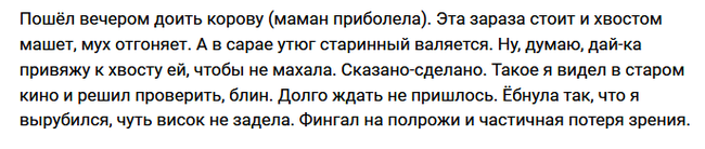 Когда лайфхак неудался - Картинка с текстом, Деревня, Корова, Провал, Неудача