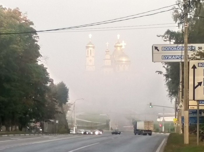 In the clouds. Unusual photo of the Resurrection Novoirusalim Monastery. Istra. - My, Istra, New Jerusalem Monastery, Unusual, The photo, Longpost