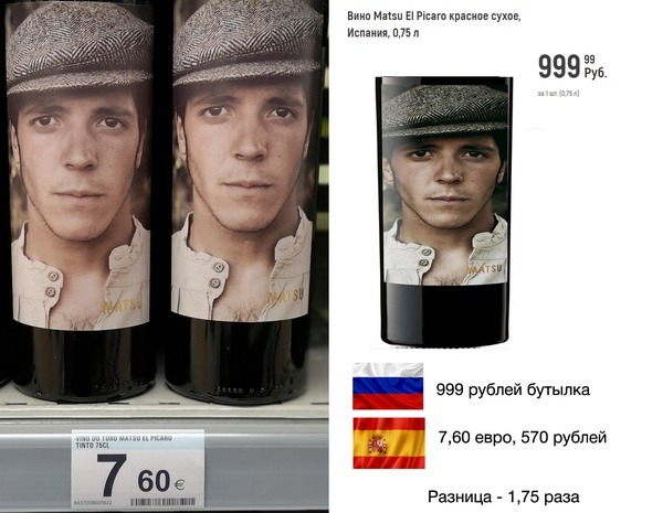 How much does wine cost in Spain compared to wine in Russia - Wine, Prices, , Longpost