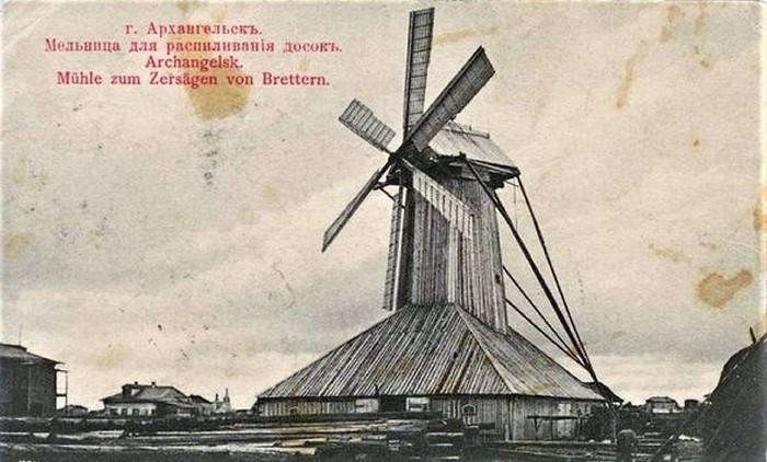 Mill for sawing boards. - Sawmill, Arkhangelsk, Mill, Last century