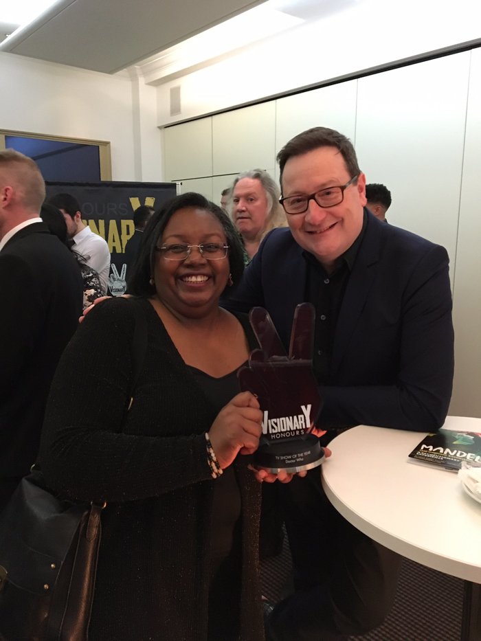 Screenwriters Malorie Blackman and Chris Chibnall received the Visionary Honors Award for Rose. - Doctor Who, Chris Chibnall, 
