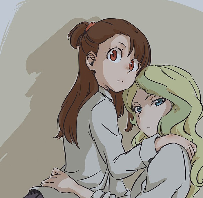 Akko & Diana - Akko Kagari, Diana cavendish, Little witch academia, Yuri, Anime art, Anime