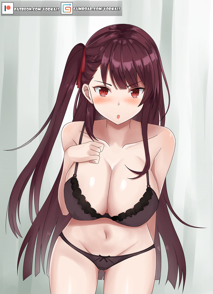 WA2000 - NSFW, Anime art, Girls frontline, WA2000, Anime, Underwear, Breast