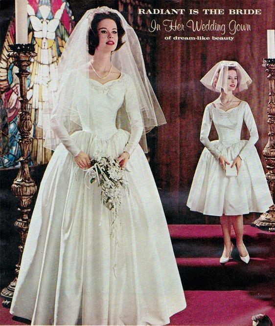 Styles of wedding dresses, 1960s - Wedding Dress, Vintage, Longpost