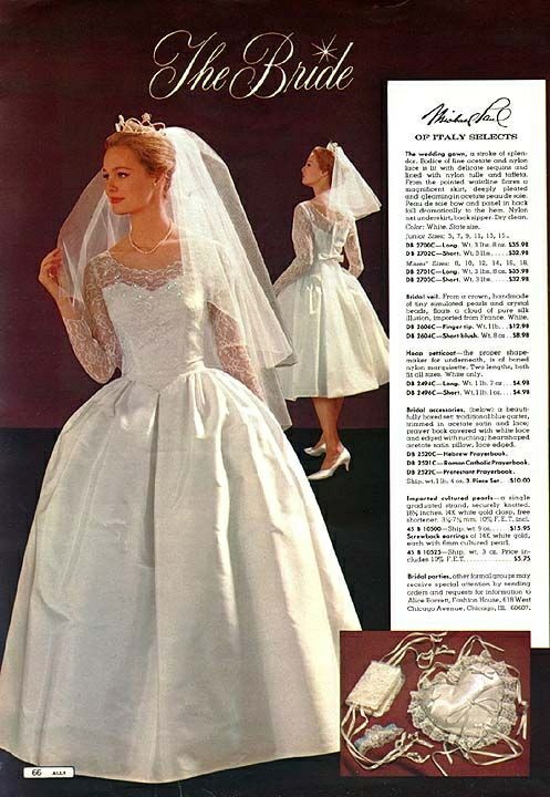 Styles of wedding dresses, 1960s - Wedding Dress, Vintage, Longpost