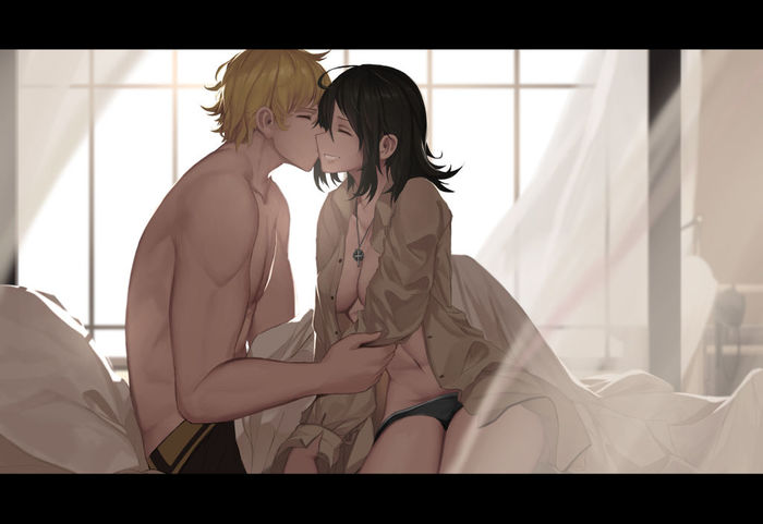 A summer morning after - NSFW, Deviantart, Art, Drawing, Pair, Anime art, Dishwasher1910