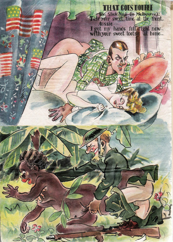 Japanese propaganda for Australia - NSFW, The Second World War, Hand-drawn erotica, Propaganda, Japan, Story, Longpost