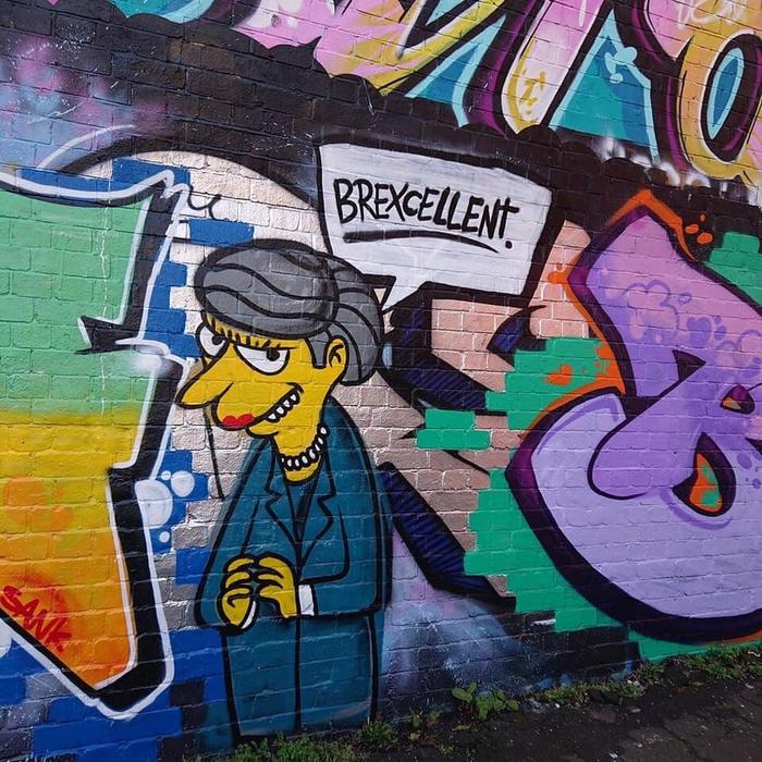 Brexcellent - Brexit, European Union, Great Britain, Theresa May, Graffiti, The Simpsons, Mr. Burns