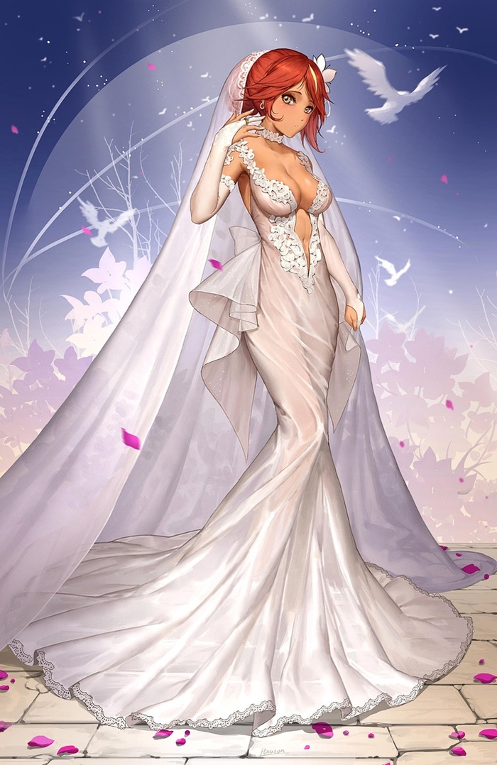 Jamaica - NSFW, Azur lane, Jamaica, Wedding Dress, Anime art, Anime, Art