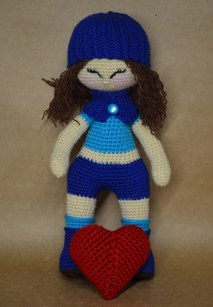 Mood Color - Blue! - My, Smile, Crochet, Knitted toys, Handmade, Longpost