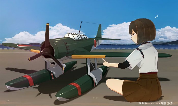 Hyuuga and Zuyuna layout (Artist: Kitsuneno Denpachi) - Kantai collection, Anime, Anime art, Hyuuga, Zuiun