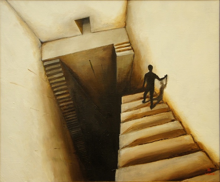 Dream, 2013 - My, Suitalist, Pavelvyakovlev, Art, Surrealism, , Dream, Stairs, Longpost