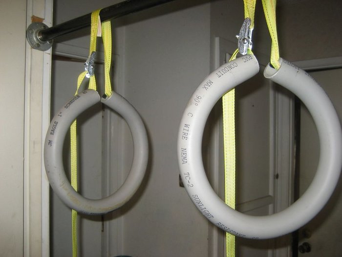 How to make gymnastic rings from two PVC pipes - , With your own hands, Sport, Workout, Longpost