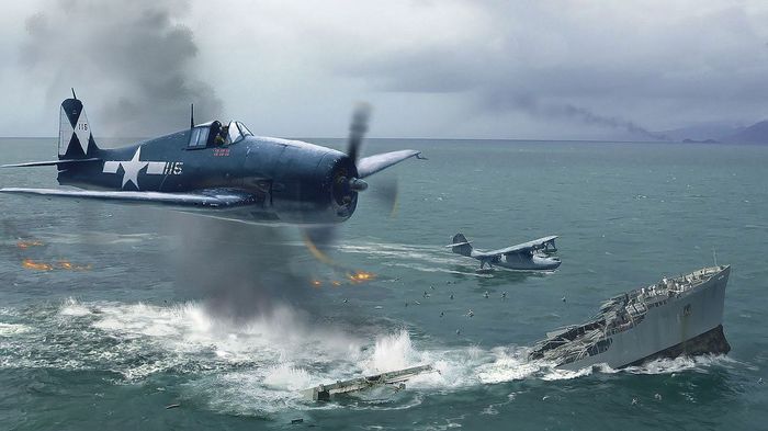 Carrier-based fighter Grumman F6F-3 Hellcat Devil Cat from aircraft carriers. - Airplane, The Second World War, Longpost, F6f Hellcat