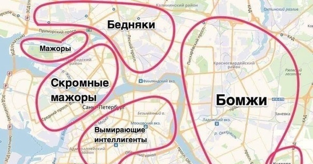 Карта Магазинов Петербурга