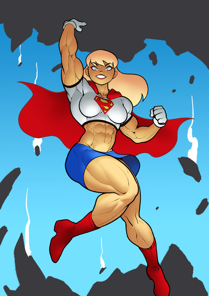 Supergirl - Pokkuti, Art, Strong girl, Sleep-Sleep, DC, Supergirl, Dc comics