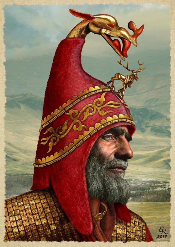 Millennium gold and purple - League of Historians, Artistic reconstruction, , Longpost, Scythians, Southern Siberia, Pazyryk, Siberia