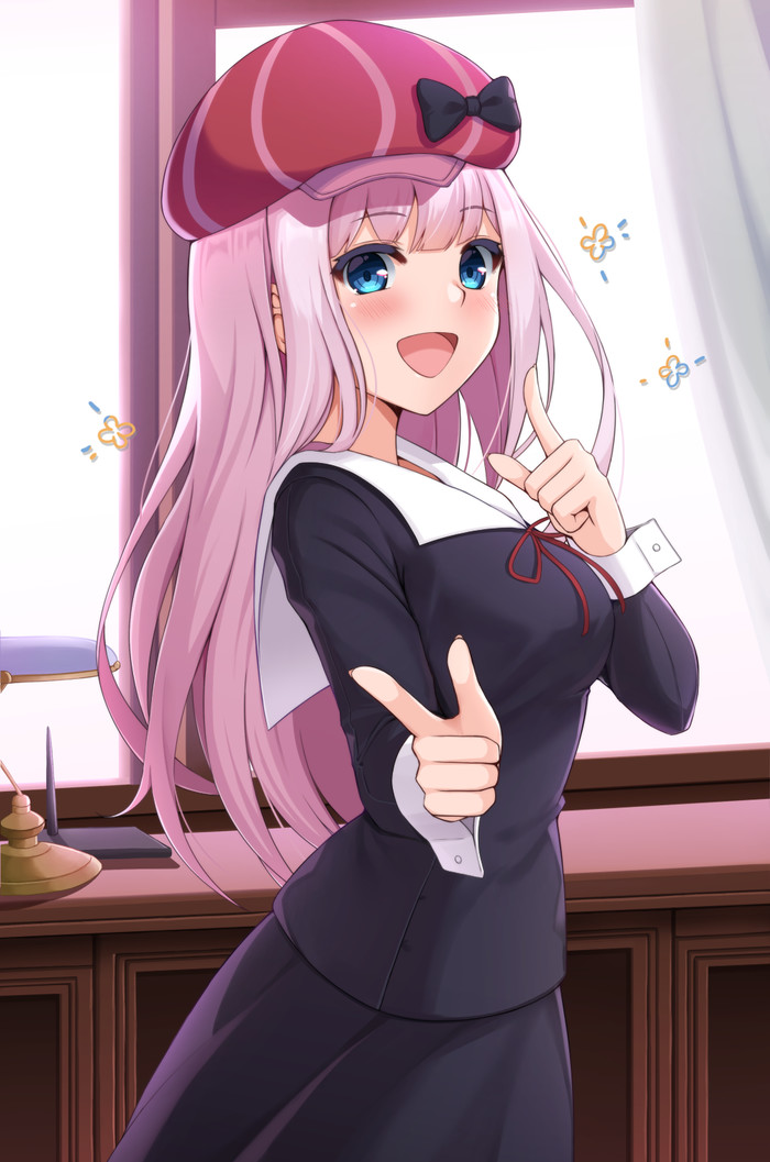 Fujiwara Chika Anime Art, Fujiwara Chika, Kaguya-sama wa Kokurasetai