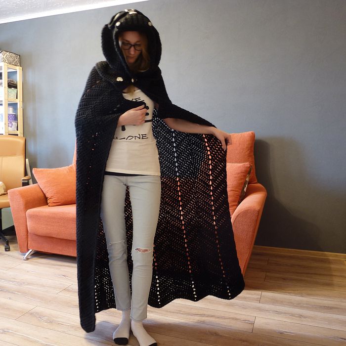 Плед с капюшоном "Дарт Вейдер" Дарт Вейдер, Плед, Star Wars, Рукоделие без процесса, Вязание крючком, Длиннопост