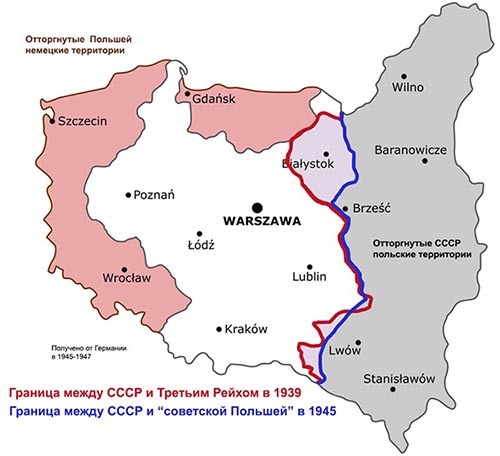 Границы польши в 1914 году карта