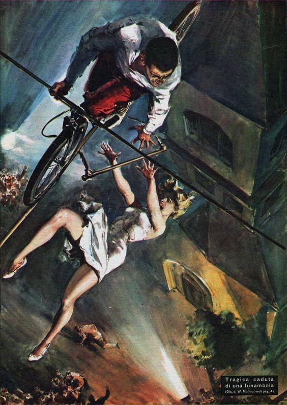 I want to know everything #133 part 1. Artist of the week: disastrous Walter Molino. - Want to know everything, Drawing, Illustrations, Italy, Magazine, Catastrophe, Walter Molineau, Artist, Longpost