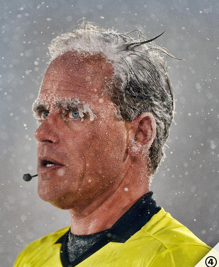 Football is a summer sport they said - Football, Snow, Referee