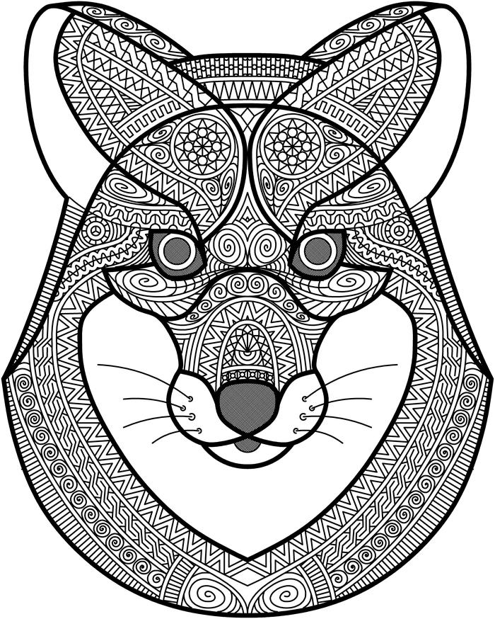 Fox - My, Drawing, Fox, Ornament