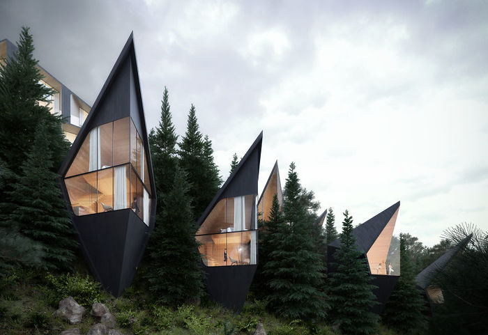 Houses in the forest. - House, Architecture, Tourism, Boredpanda, Longpost, House in the woods