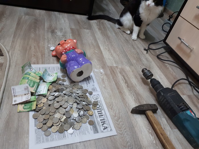 First piggy bank - , Crack, Longpost