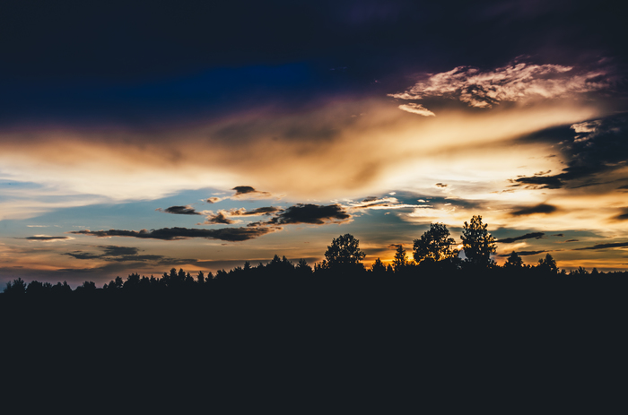 Evening in the village. - My, The photo, Nature, Sunset, Evening, Nikon d5100