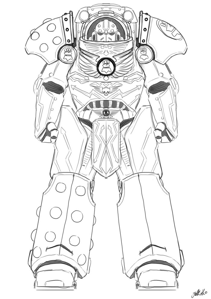      Wh Art, Warhammer 40k, Loyal Space marines, 