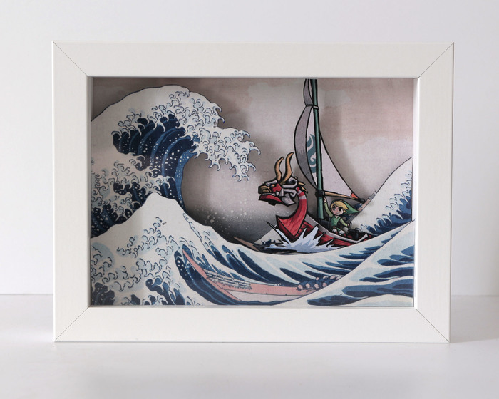  The Great Wave off Kanagawa with Link ,  , Link,    , ,   