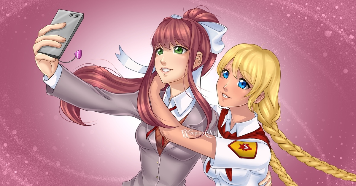 Бл манга на русском. Моника Бесконечное лето. Моника DDLC Бесконечное лето. Славя и Моника. Doki Doki Бесконечное лето Моника.