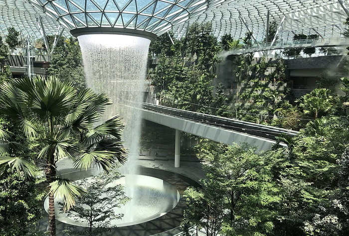 Впечатляюще – новое «чудо» в аэропорту Сингапура Сингапур, Чанги, Аэропорт, Архитектура, Дизайн, Длиннопост