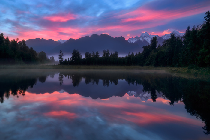 Lake Matson - The photo, New Zealand, Lake, Nature, Sunrise