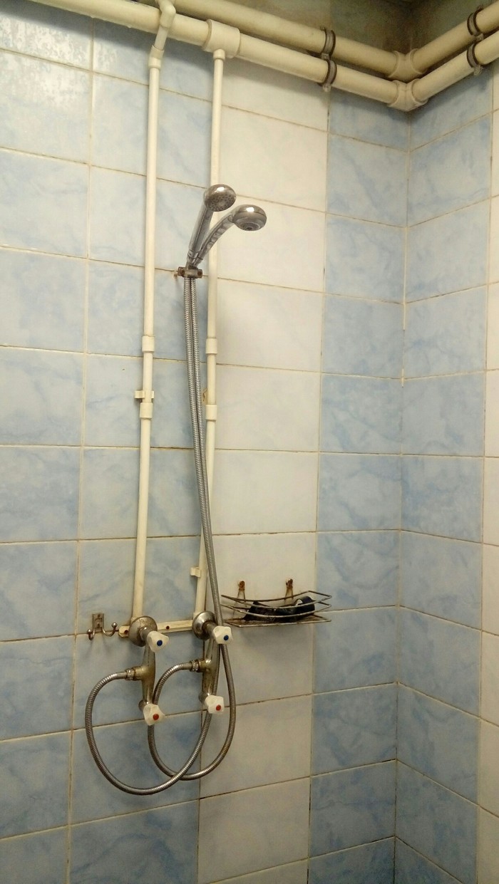 Washed. Shower room at the factory. - shower head, Shower, Factory, My