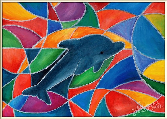 Dolphin - My, Dolphin, Sea, Circus, Children's holiday, Relaxation, Entertainment, Animals, Cartoon style