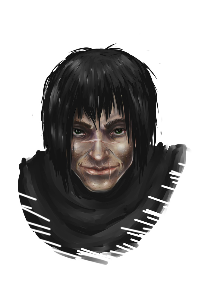 Thief - My, Art, Sketch, SAI, Digital drawing, Drawing, Portrait, Characters (edit), Thief