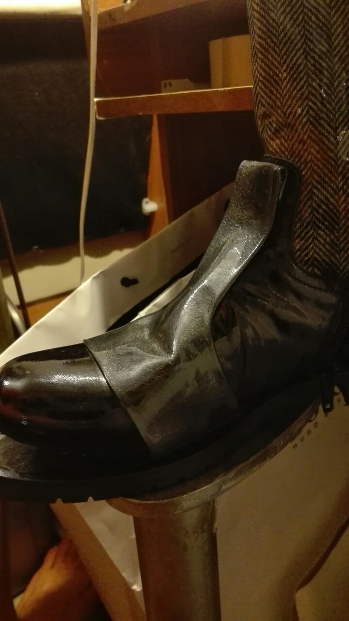 Ремонт обуви в Самаре. Лакированная кожа №2 Ремонт обуви, Лакированная кожа, Было-стало, Сапоги, Женские сапоги, Переделка, Длиннопост
