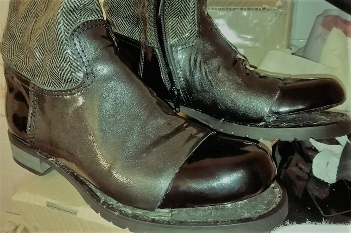 Ремонт обуви в Самаре. Лакированная кожа №2 Ремонт обуви, Лакированная кожа, Было-стало, Сапоги, Женские сапоги, Переделка, Длиннопост