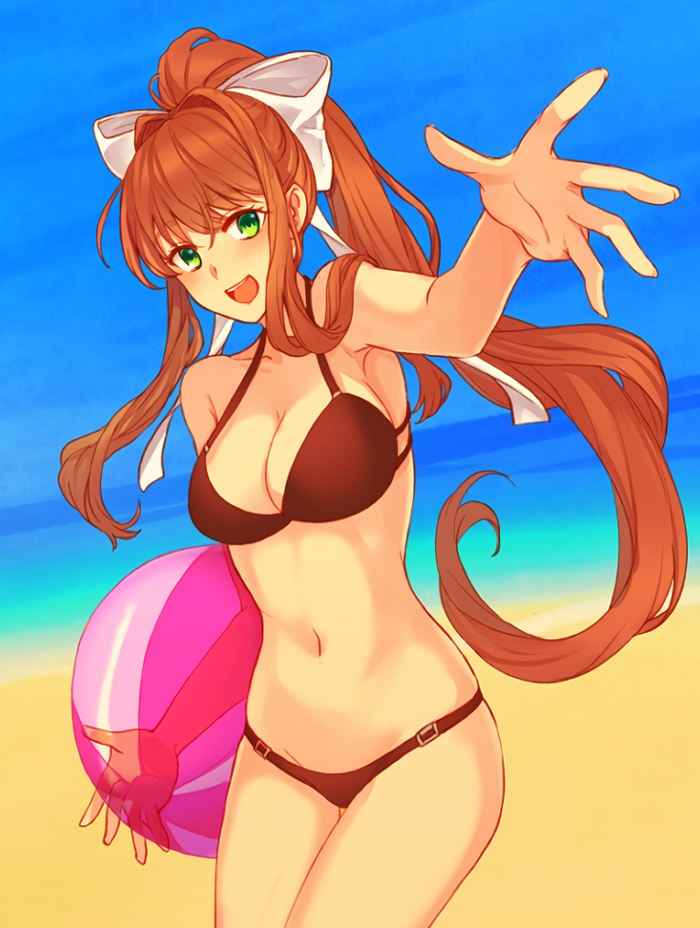  Doki Doki Literature Club, Monika, Anime Art,  