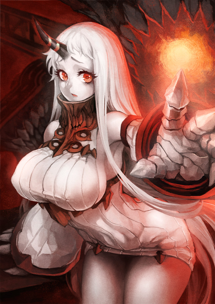 Seaport Hime - Kantai Collection, Seaport hime, Anime Art, Abyssal, Аниме, Арт, Длиннопост